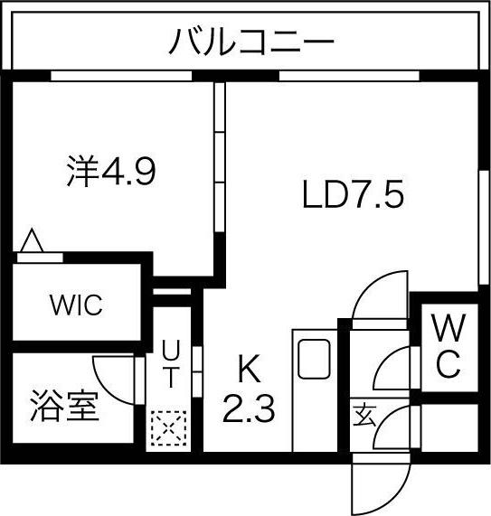 SARAH(1LDK/2階)の間取り写真