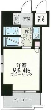 クリオ神奈川新町壱番館(ワンルーム/7階)の間取り写真