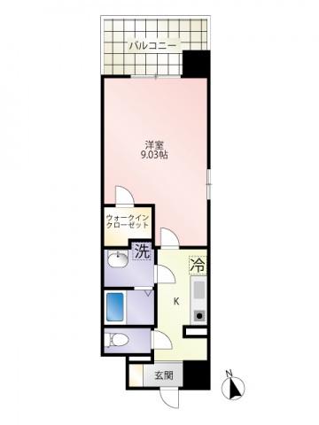 第27友建ビル(1K/10階)の間取り写真