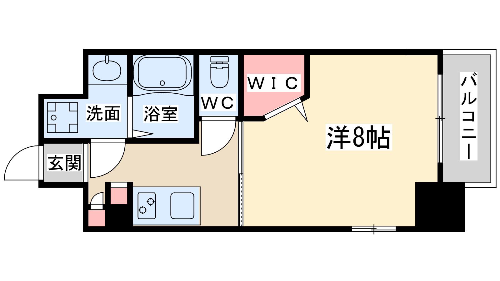 ミラージュパレス新梅田リオ(1K/6階)の間取り写真