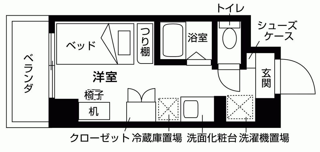 プライマルD三鷹(ワンルーム/5階)の間取り写真