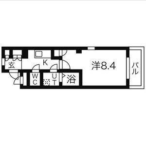ラフィックT(1K/1階)の間取り写真