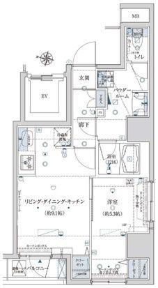 ESTRUTH IRIYA(1LDK/11階)の間取り写真