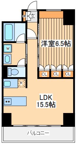 ロジュマン湘南(1LDK/13階)の間取り写真