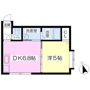 クヴェレ15(1DK/2階)の間取り写真