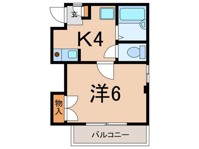 メゾン桐原(1K/3階)の間取り写真