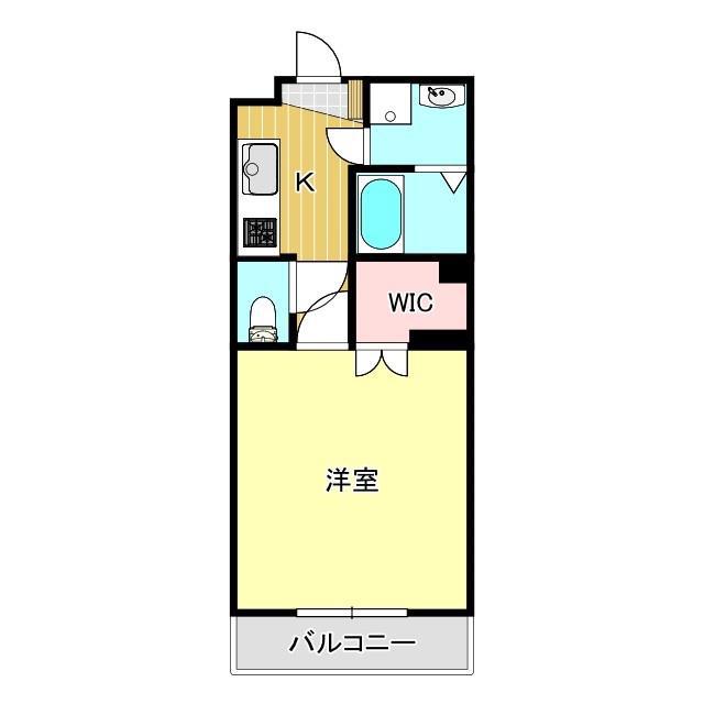 ヴィガラス7(1K/1階)の間取り写真