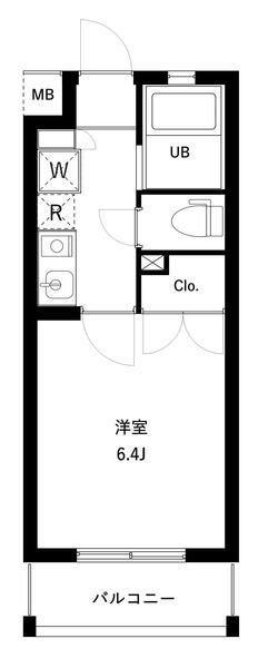ESグランデ西新宿(1K/1階)の間取り写真