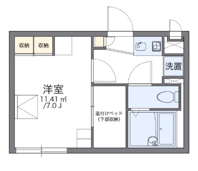 レオパレスサライII(1K/2階)の間取り写真