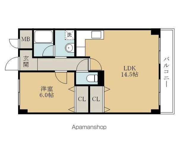 城南マンションII(1LDK/3階)の間取り写真