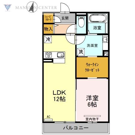 SKY TERRASSEI(1SLDK/3階)の間取り写真