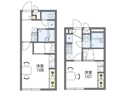 ディアコート(1K/1階)の間取り写真