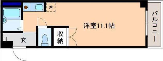 ソルメゾン(ワンルーム/3階)の間取り写真