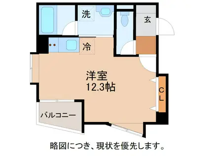 SUZUKIビル(ワンルーム/2階)の間取り写真