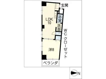 グランド・ステージ(1LDK/4階)の間取り写真