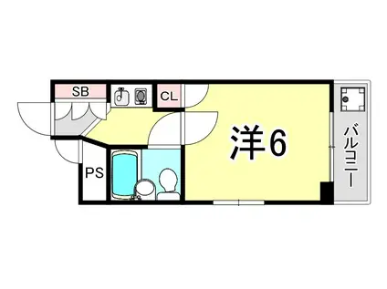 アーバン上甲子園(1K/1階)の間取り写真