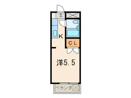 シティミヤザワ(1K/3階)の間取り写真