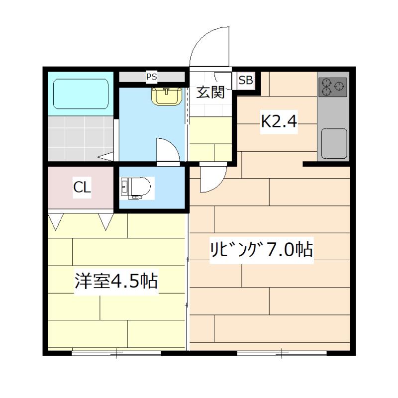 ANESIS 1階(1LDK/2階)の間取り写真