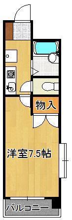 プレアール明和町(1K/3階)の間取り写真