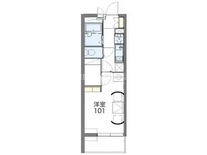 レオパレスドミール豊田(1K/4階)の間取り写真