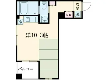 錦糸町インターナショナルレジデンス(ワンルーム/4階)の間取り写真