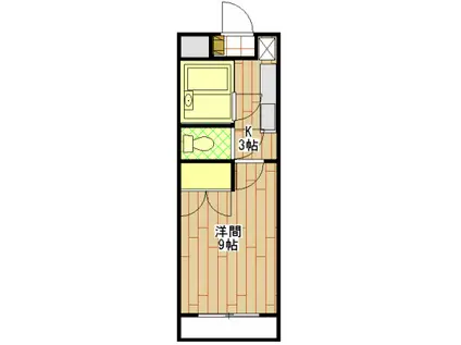 パストラーレ II(1K/1階)の間取り写真