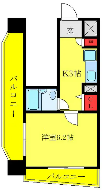 ライオンズマンション板橋区役所前第6 3階階 間取り