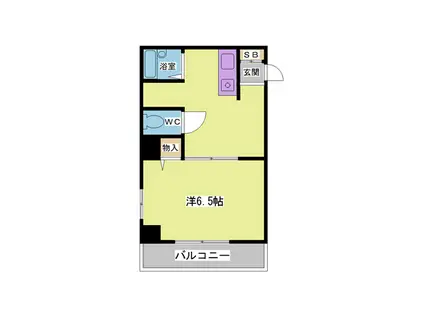 ノース・ステイツ(1K/4階)の間取り写真