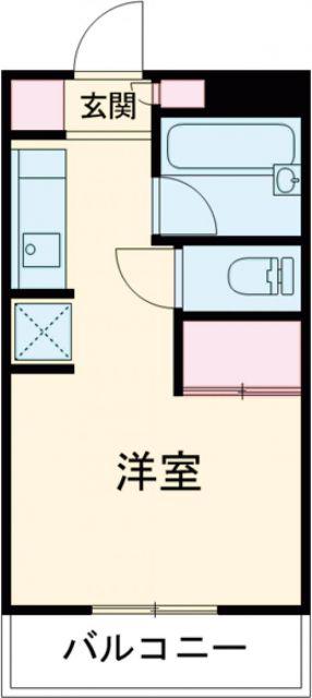 エクセルシオール高砂(1K/4階)の間取り写真