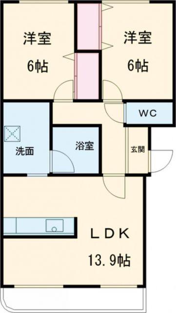 VICTORIAVIII(2LDK/3階)の間取り写真