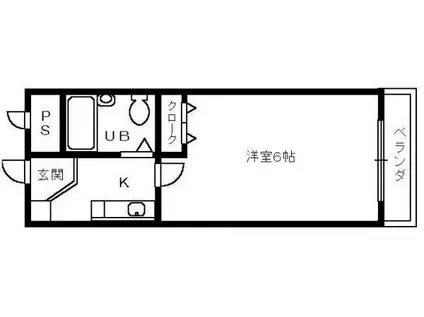マスターズエル綾園63(1K/1階)の間取り写真