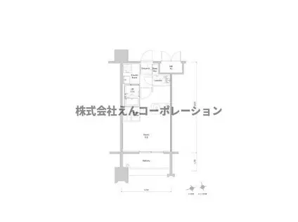 エンクレスト博多EXCEED(ワンルーム/7階)の間取り写真