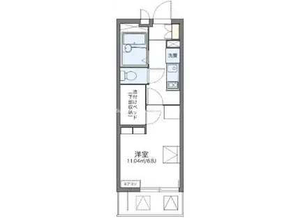 レオパレスアーク姫島(1K/2階)の間取り写真