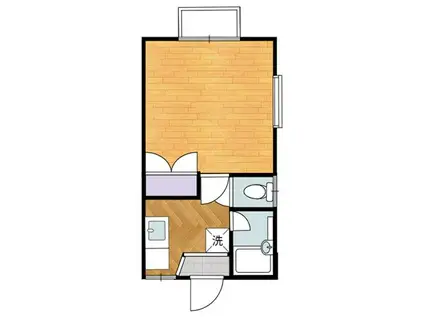 ハイコーポ・パスII(1K/1階)の間取り写真