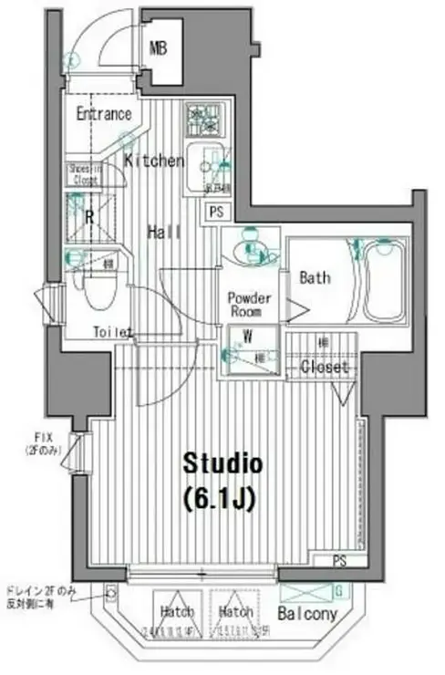 ガーラ芝御成門 6階階 間取り