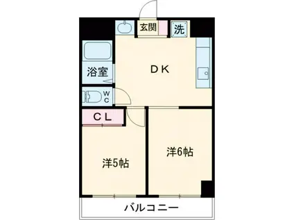 パセイオ・サンコー(2DK/2階)の間取り写真