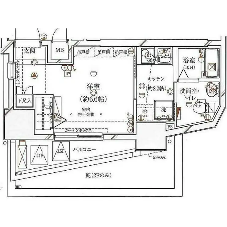 ガリシアレジデンス広尾 4階階 間取り