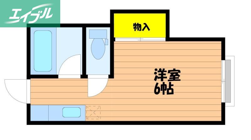 コーポレイバン(1K/2階)の間取り写真