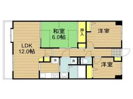 マ・メゾン寿(3LDK/2階)の間取り写真