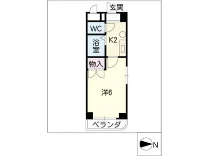 こばやしハイム(1K/4階)の間取り写真