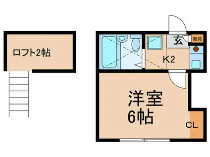デン下北沢(1K/1階)の間取り写真