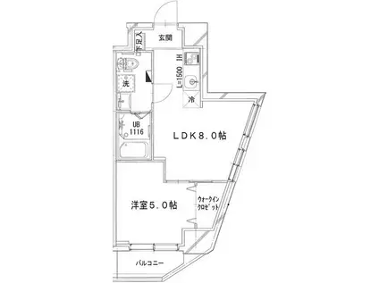 シャトーライフ相模原2(1LDK/3階)の間取り写真