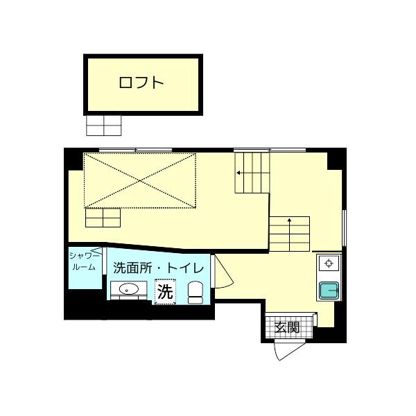 イルコンプレッソ(ワンルーム/1階)の間取り写真