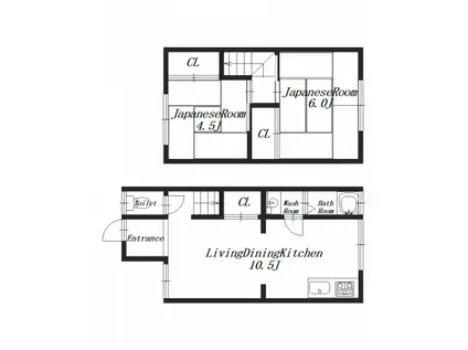 近鉄橿原線 畝傍御陵前駅 徒歩4分 2階建 築34年(2LDK/1階)の間取り写真