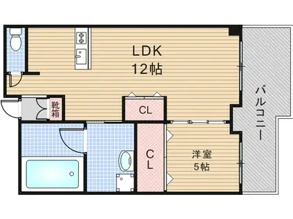 サウスパーク(1LDK/6階)の間取り写真