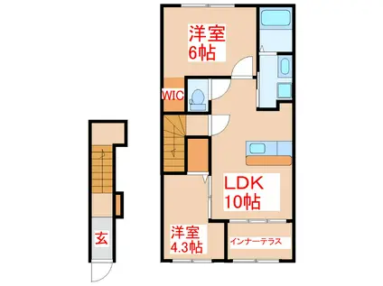 AグランドパレスII(2LDK/2階)の間取り写真