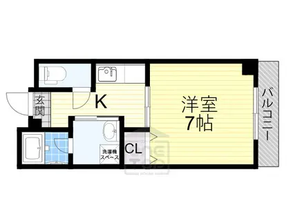 セラフィック・IWT(1K/4階)の間取り写真