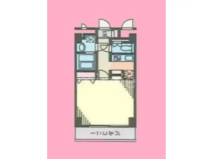 サーティーフォービル(1K/8階)の間取り写真