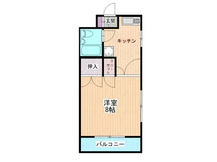 第一スターハイツ(1K/5階)の間取り写真