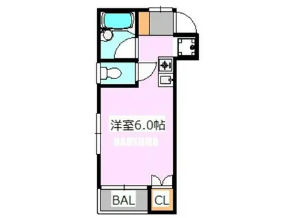 ロイヤル王子神谷(ワンルーム/1階)の間取り写真